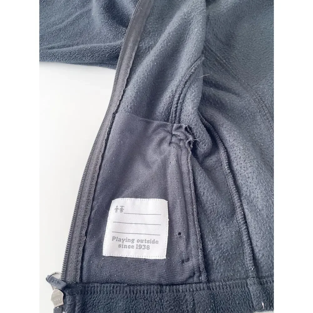 Black Columbia Zip Up Fleece Jacket Little Kid's Size XXS 4/5